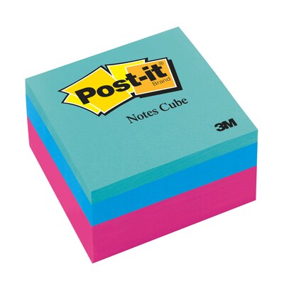 Post-it® Notes, 3 x 3, Pink Wave, 400 Sheets/Pad, 3 Pads/Pack (2027-RCR)