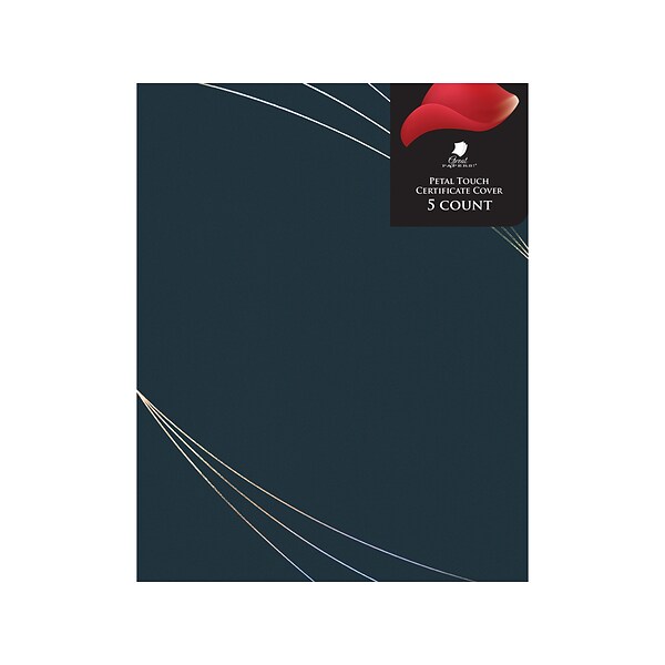 Great Papers! Petal Touch Certificate Covers, Midnight Blue, 5/Pack (2019001)