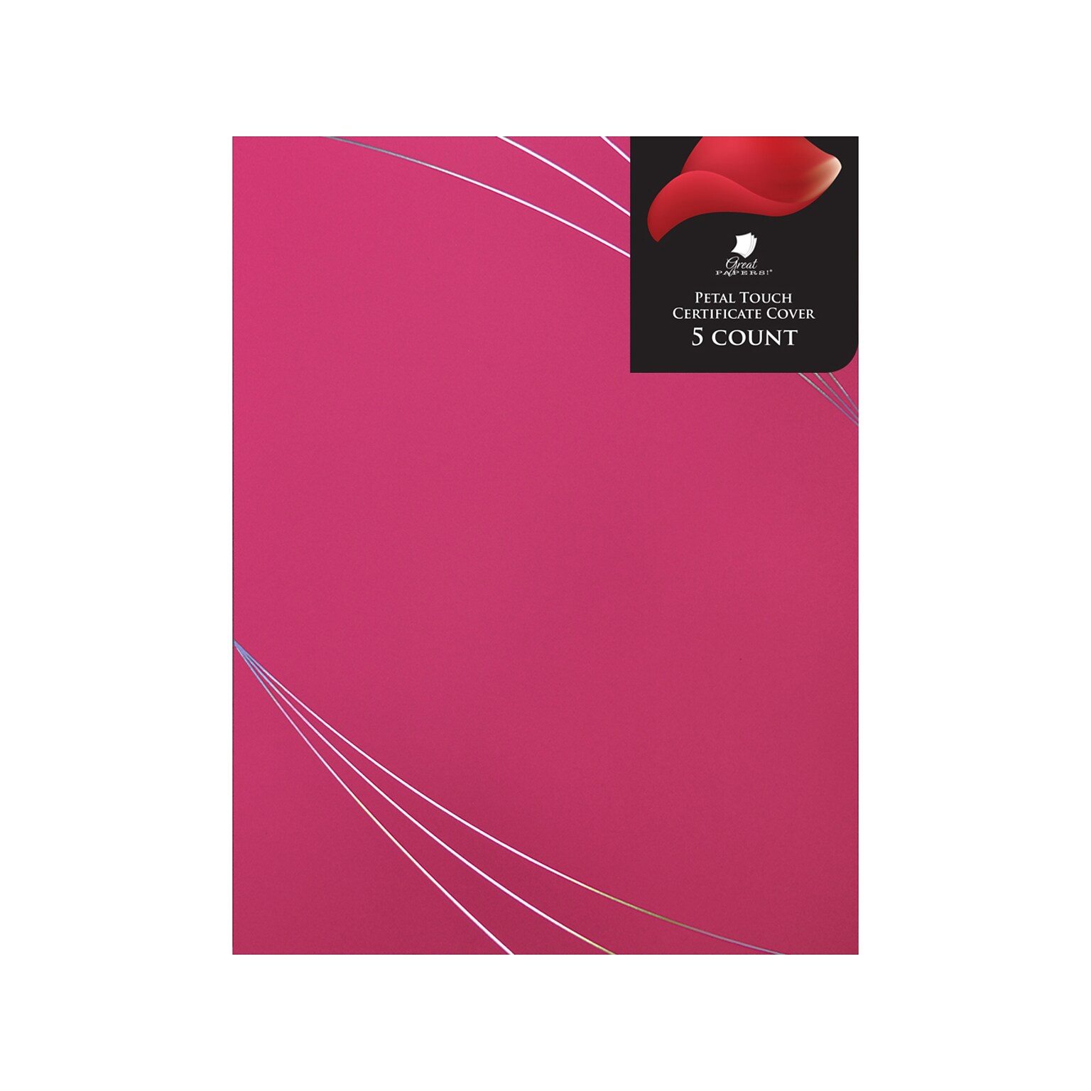Great Papers Petal Touch Certificate Holders, 9.34 x 12, Pink, 5/Pack (2019000)