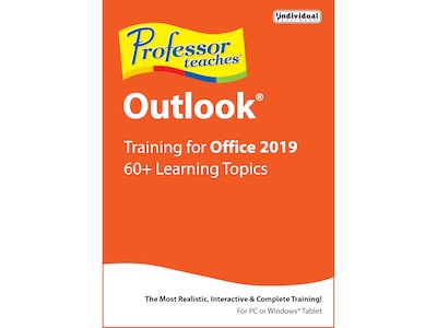 Individual Software Professor Teaches Outlook 2019 for 1 User, Windows, Disk and Download (PRF-KC19)