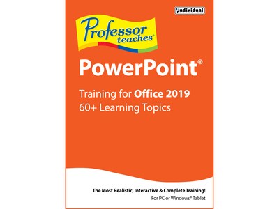 Individual Software Professor Teaches PowerPoint 2019 for 1 User, Windows, Disk and Download (PRF-PC19)