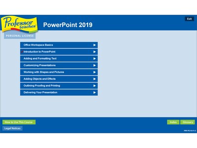 Individual Software Professor Teaches PowerPoint 2019 for 1 User, Windows, Disk and Download (PRF-PC19)