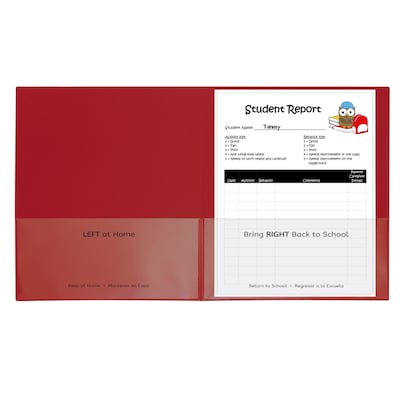 C-Line Classroom Connector School-to-Home Heavyweight File Folder, Letter Size, Red, 25/Box (CLI3200