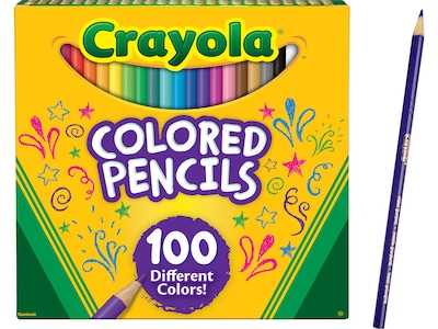 Crayola Colored Pencils, Assorted Colors, 100 Pencils/Pack (688100)