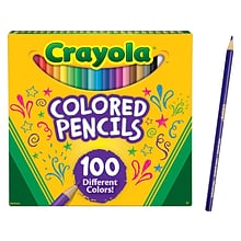 Crayola Colored Pencils, Assorted Colors, 100 Pencils/Pack (688100)