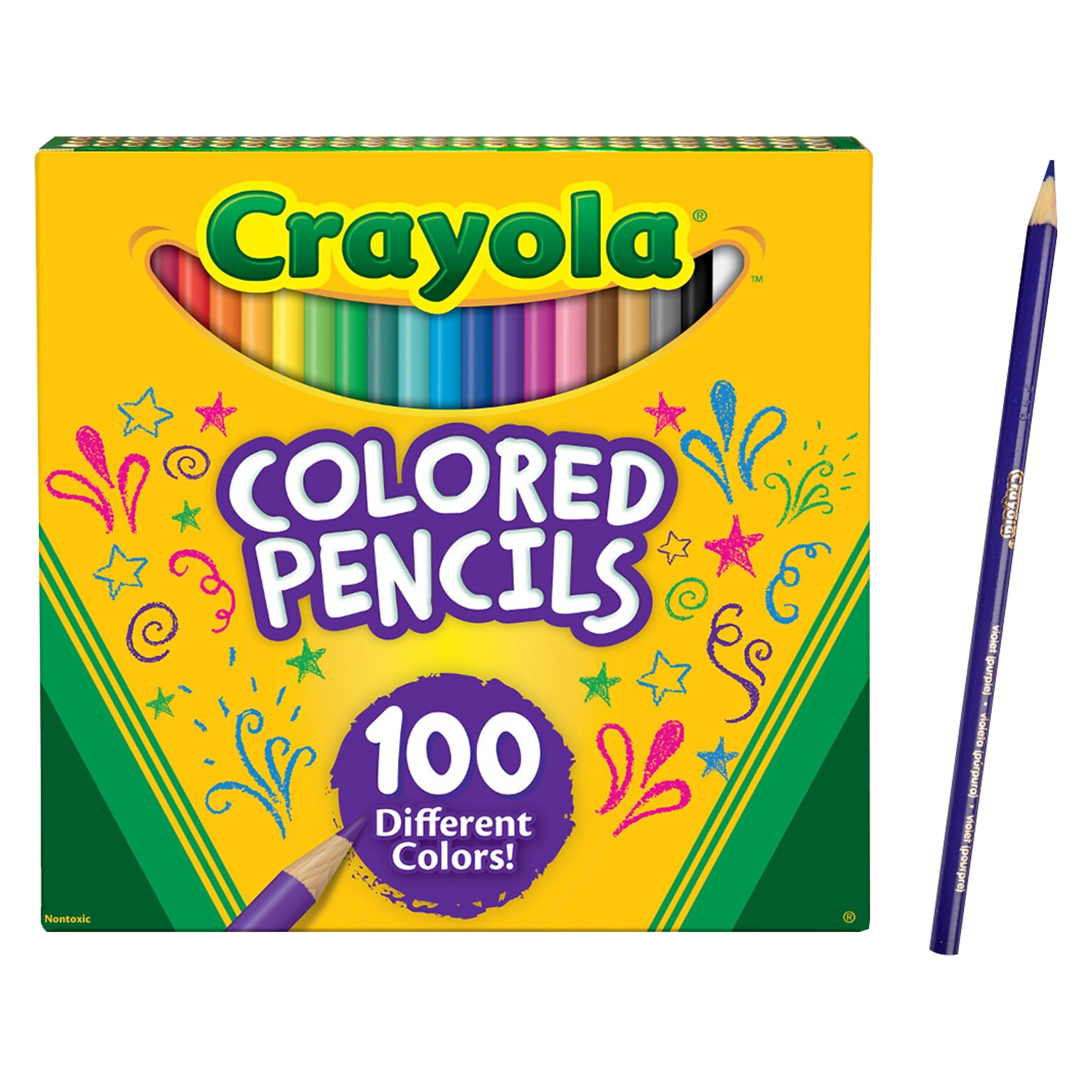 Crayola Colored Pencils, Assorted Colors, 100 Pencils/Pack (688100)