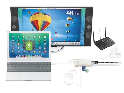 j5create USB-C to HDMI/RJ-45/USB Adapter, Male to Female (JCA374)