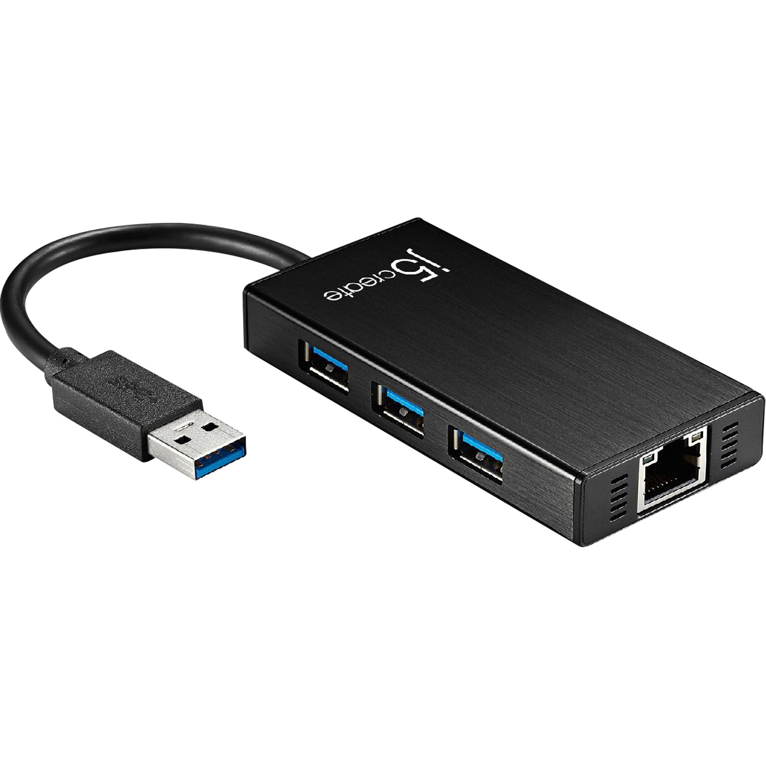 j5create 3-Port USB 3.0 Hub, Black (JUH470)