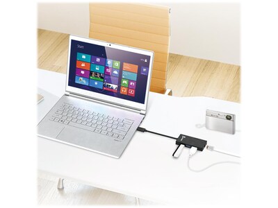 j5create 3-Port USB 3.0 Hub, Black (JUH470)