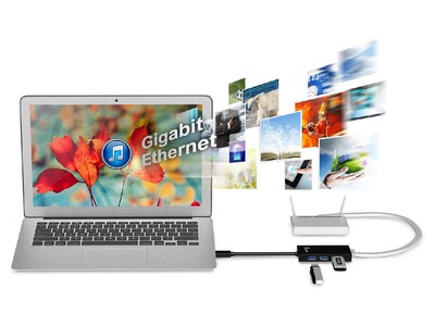 j5create 3-Port USB 3.0 Hub, Black (JUH470)