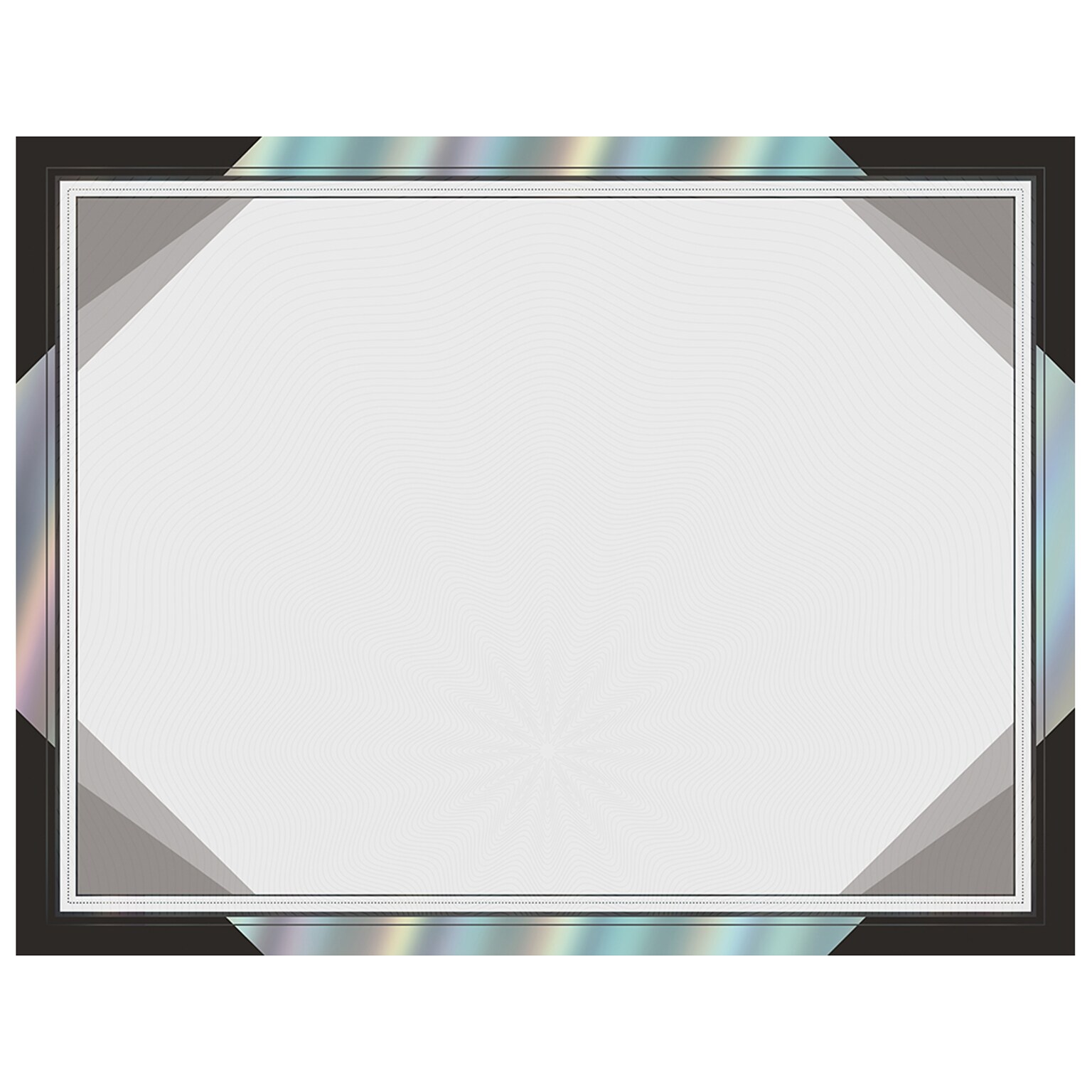Great Papers Rainbow Foil Certificates, 8.5 x 11, Modern Black, 15/Pack (2019005)