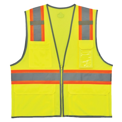 GloWear 8246Z Two-Tone Mesh Vest with Reflective Binding, ANSI Class R2, S/M (24143)