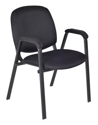 Regency Ace Fabric Stack Chair, Midnight Black (2125BK)
