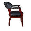 Regency Ivy League Vinyl Captain Chair, Black (9004BK)