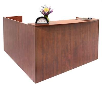 Regency Legacy 42"H x 71"W Double Box File Pedestal Reception Desk, Cherry (LRDRT2BFCH)