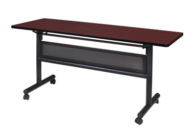 Regency Kobe Flip Top Mobile Training Table, 24D x 60W, Mahogany (MKFTM6024MH)