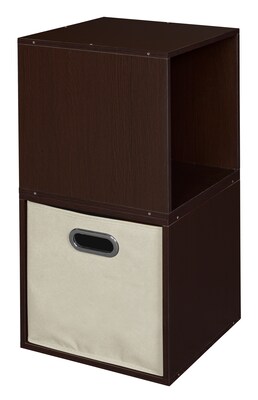 Niche Cubo Storage Set, 2 Cubes and 1 Canvas Bin, Truffle/Natural (PC2PKTF1TOTE)