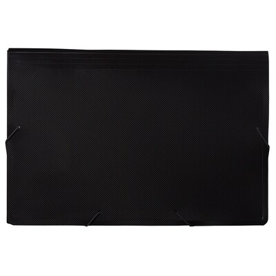 JAM Paper® 13 Pocket Plastic Expanding File, Accordion Folders, Legal Size, 10 x 15, Black, Sold Individually (2163584)