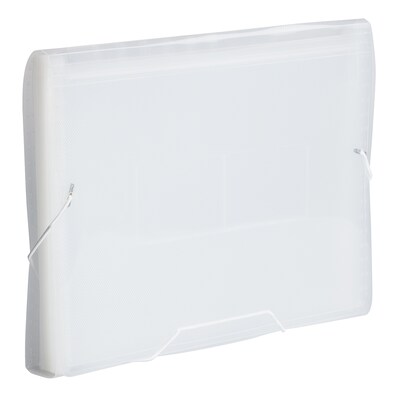 JAM Paper® 13 Pocket Plastic Expanding File, Accordion Folders, Legal Size, 10 x 15, Clear, Sold Individually (2167014)