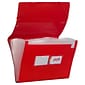 JAM Paper® 13 Pocket Plastic Expanding File, Accordion Folders, Legal Size, 10 x 15, Red, Sold Individually (419EX13RE)