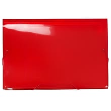 JAM Paper® 13 Pocket Plastic Expanding File, Accordion Folders, Legal Size, 10 x 15, Red, Sold Indiv