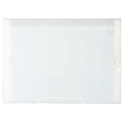 JAM Paper® 13 Pocket Plastic Expanding File, Accordion Folders, Letter Size, 9 x 13, Clear, Sold Ind