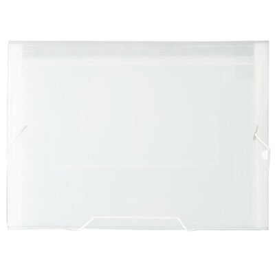 JAM Paper® 13 Pocket Plastic Expanding File, Accordion Folders, Letter Size, 9 x 13, Clear, Sold Individually (2163590)