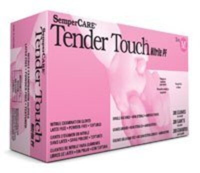 Sempermed Sempercare® Tender Touch™ Nitrile Exam Glove; Medium, 10 BX/CT, 200/BX