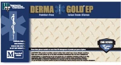 Innovative Dermagold Ep Ems Series Powder Free Cream Latex Gloves, Medium, 50/Box (103248BX)