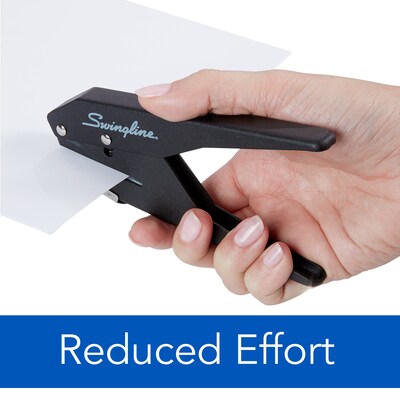 Swingline® Low Force 1-Hole Punch, 20 Sheet Capacity, Black (A7074017)