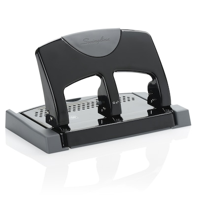 Quill Brand® Black 3-Hole Punch, 30 Sheet Capacity