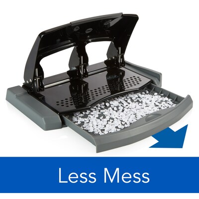 Swingline® SmartTouch™ Low Force 3-Hole Punch, 45 Sheet Capacity, Black/Gray (A7074136)