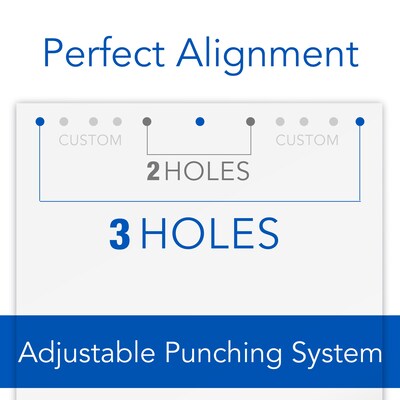 Swingline® LightTouch® Heavy Duty 2-7 Hole Punch, 40 Sheet Capacity, Gray (A7074357)