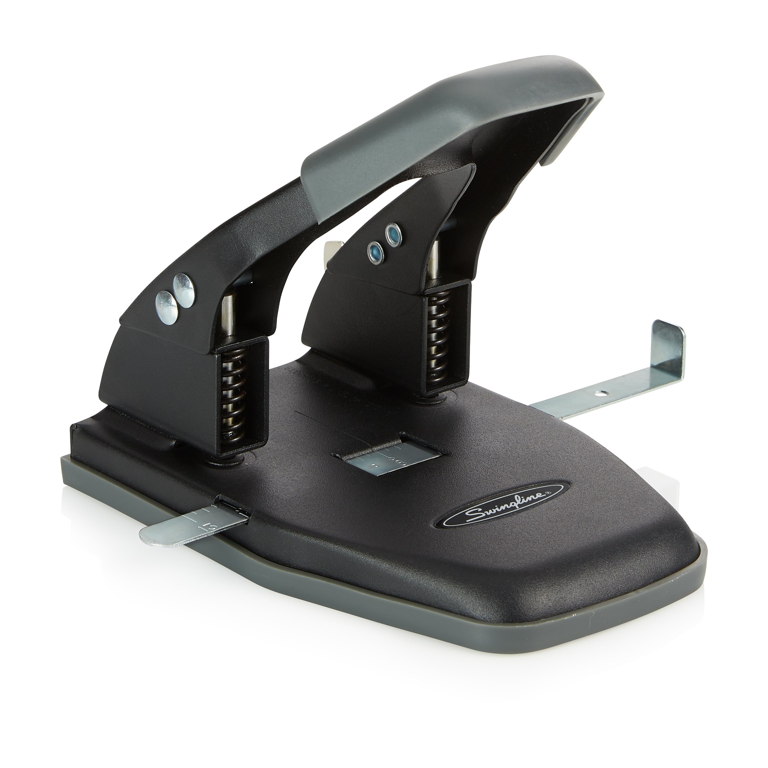 Swingline® Comfort Handle 2-Hole Punch, 28 Sheet Capacity, Black/Gray (A7074050)