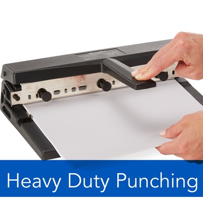 Swingline® Heavy Duty 2-7 Hole Punch, Adjustable Centers, 40 Sheet Capacity, Black (A7074440)