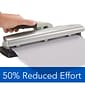 Swingline® LightTouch® High Capacity Desktop 2-7 Hole Punch, Low Force, 20 Sheet Capacity, Black/Silver (A7074030)