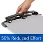 Swingline® SmartTouch™ Low Force 3-Hole Punch, 20 Sheet Capacity, Black/Gray (A7074133)