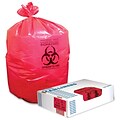 Heritage Healthcare Printed Biohazard Liner 37x50, 3Mil, 75 ct, Flat Pack, Red