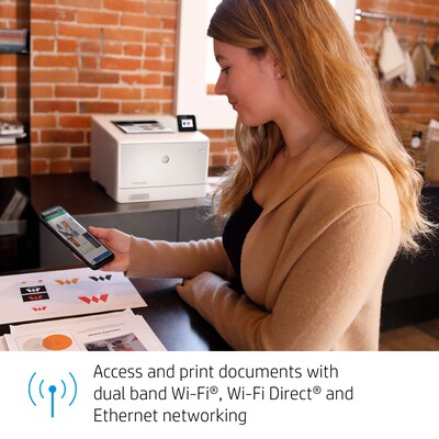 HP LaserJet Pro M454dw Wireless Color Laser Printer with Duplexing (W1Y45A)