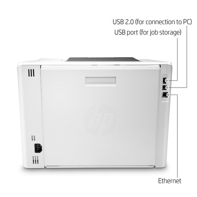HP LaserJet Pro M454dn USB & Network Ready Color Laser Printer with Duplexing, White (W1Y44A#BGJ)