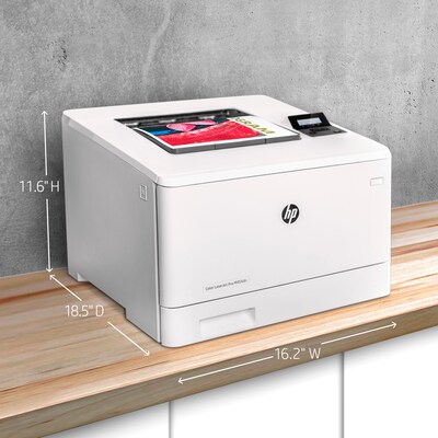 HP LaserJet Pro M454dn USB & Network Ready Color Laser Printer with Duplexing, White (W1Y44A#BGJ)