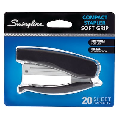Swingline Soft Grip Hand Stapler, 20-Sheet Capacity, Black (09901)
