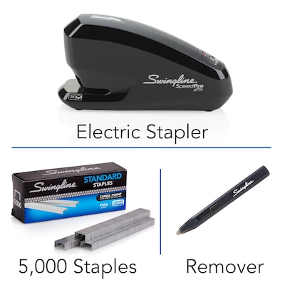 Swingline Speed Pro Electric Desktop Stapler, 25-Sheet Capacity, Staples Included, Black /Pack (42140)