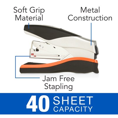Swingline Optima 40 Compact Reduced Effort Stapler, 40-Sheet Capacity, Black/Silver (87842)