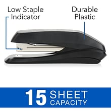 Swingline® Standard Stapler Value Pack (Premium Staples & Remover Included), 15 Sheet Capacity, Blac