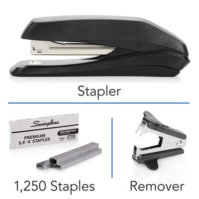 Swingline Eco Friendly Desktop Stapler, 15-Sheet Capacity, Staples Included, Black /Pack (S7054567CC)