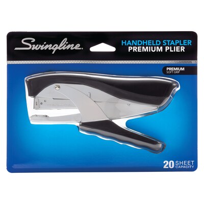 Swingline Plier Stapling Pliers, 20-Sheet Capacity, Staples Included, Black (S7029950CC)