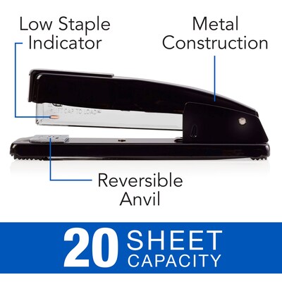 Swingline Desktop Stapler, 20-Sheet Capacity, Black (44401)