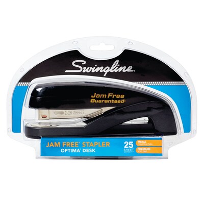 Swingline Optima Desktop Stapler, 25-Sheet Capacity, Staples Included, Graphite Black (87800)