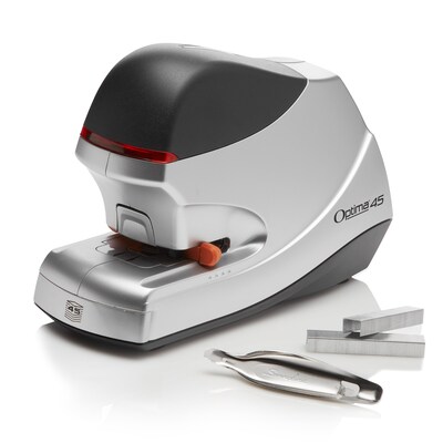 Swingline Optima Electric Desktop Stapler, 45-Sheet Capacity, Staples Included, Gray/Silver /Pack (4